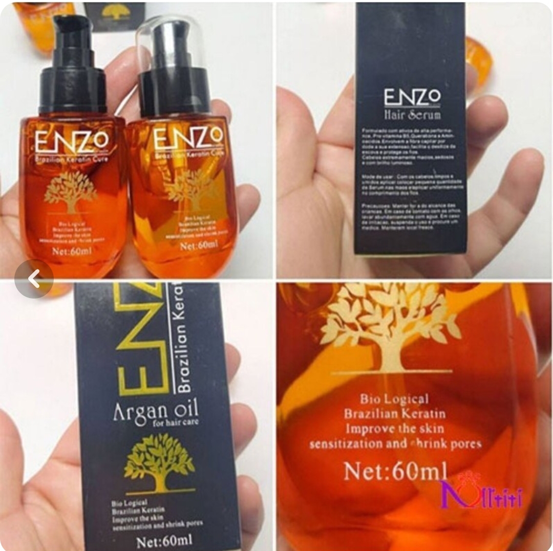 روغن آرگان حاوی کراتین برزیلی انزو